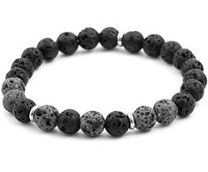 Agato Beaded bracelet made of lava stone MINK77 / 17