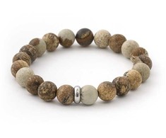 Agato Jasper bead bracelet MINK108