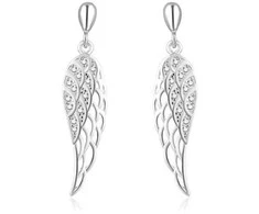 Beneto Beautiful sidabrinis auskarai Angel wings AGUP2360L
