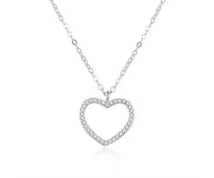 Beneto Beautiful sidabrinis pakabukas with heart AGS886 / 47