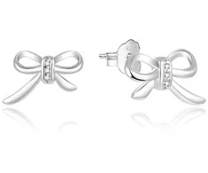 Beneto Charming sidabrinis bow earrings AGUP809L