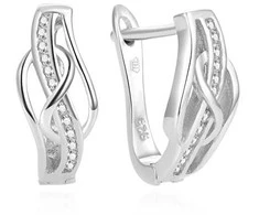 Beneto Elegant sidabrinis auskarai su cirkoniais AGUC1277L