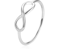 Beneto Elegant sidabrinis Infinity Ring AGG357