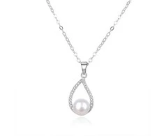 Beneto Elegant sidabrinis pakabukas with real pearl AGS984 / 47P