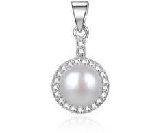 Beneto Elegant sidabrinis pakabukas su upės perlu AGH155P