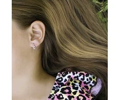 Beneto Fashion sidabrinis earrings with mėlynas zircons AGUC1294DL