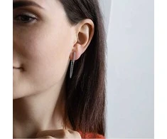 Beneto Fashion sidabrinis auskarai su skaidriais cirkoniais AGUP2374L