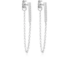 Beneto Fashion sidabrinis auskarai su skaidriais cirkoniais AGUP2374L