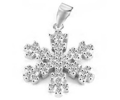 Beneto Fashion sidabrinis snowflake pendant AGH679