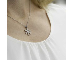 Beneto Fashion sidabrinis snowflake pendant AGH679