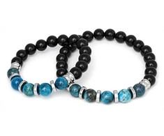 Agato Mineral bracelet for father and son MINK137/SET