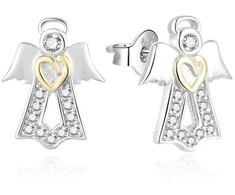 Beneto Gentle sidabrinis angel earrings AGUP2575D
