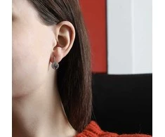 Beneto Glittering sidabrinis auskarai su cirkoniais Gyvybės medis AGUC386L