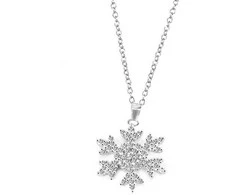 Beneto Glittering sidabrinis pakabukas Snowflake AGS1333 / 47