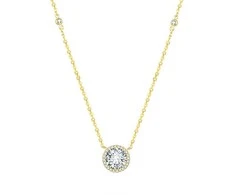 Beneto Gold plated sidabrinis pakabukas with crystals AGS1135 / 47-GOLD