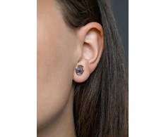 Beneto Hamsa sidabrinis earrings - hand of Fatima AGUP2242