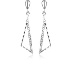 Beneto Luxury sidabrinis auskarai su skaidriais cirkoniais AGUP2361L