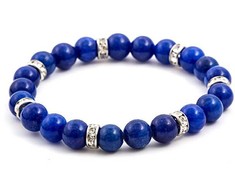 Agato Mėlyna jade bead bracelet MINK71 / 18