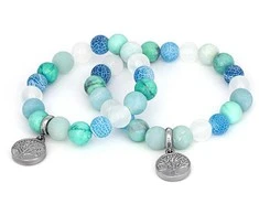 Agato Mineral bracelet for mother and daughter MINK46/SET