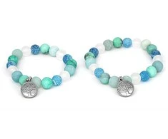Agato Mineral bracelet for mother and daughter MINK46/SET