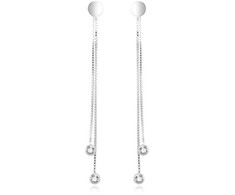 Beneto Modern sidabrinis chain earrings AGUP1864