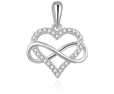 Beneto Romantic sidabrinis pakabukas su cirkoniais Infinite love AGH542L