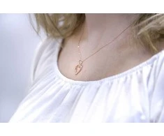 Beneto Rožinė auksinis plated sidabrinis pakabukas with heart AGS289 / 47-ROSE