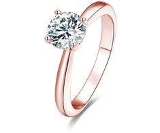 Beneto Rožinė auksinis plated sidabrinis ring with AGG201 crystals