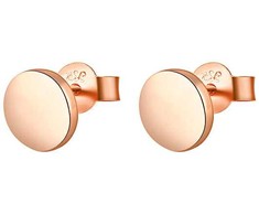 Beneto Rožinė auksinis plated sidabrinis earrings AGUP1956-ROSE