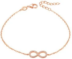 Beneto Rožinė auksinis plated sidabrinis bracelet with crystals AGB483 / 20-ROSE