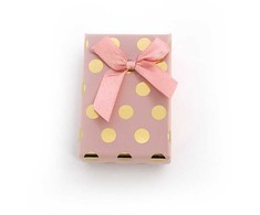 Beneto Exclusive Rožinė gift box with auksinis dots KP7-8