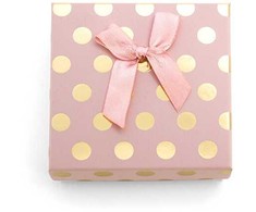 Beneto Exclusive Rožinė gift box with auksinis dots KP7-9