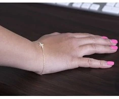Beneto Sidabrinis bracelet with cross AGB484 / 20