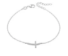 Beneto Sidabrinis bracelet with cross AGB484 / 20