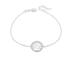 Beneto Sidabrinis bracelet with medžio of life AGB485 / 20