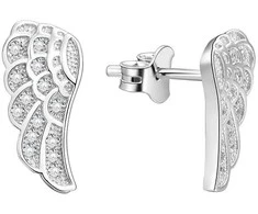 Beneto Sidabrinis Earrings Angel Wings AGUP1182