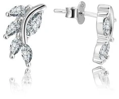 Beneto Sidabrinis Glittering Earrings AGUP1183