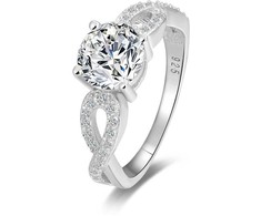 Beneto Sidabrinis glittering ring AGG204