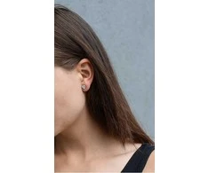 Beneto Sidabrinis heart earrings AGUP1175