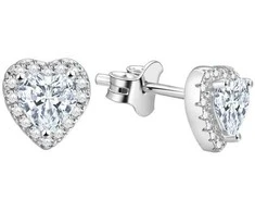 Beneto Sidabrinis heart earrings AGUP1175
