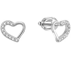 Beneto Sidabrinis heart earrings AGUP1423S