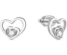 Beneto Sidabrinis heart earrings AGUP1472S