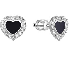 Beneto Sidabrinis heart earrings AGUP1624S