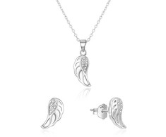 Beneto Sidabrinis jewelry set Angel Wings AGSET64RL (earrings, pakabukas, pendant)