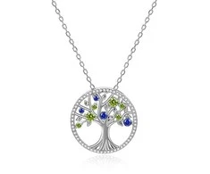 Beneto Sidabrinis pakabukas with glittering zircons Tree of Life AGS1232 / 47