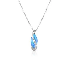 Beneto Sidabrinis pakabukas with synthetic opal AGS1324 / 47