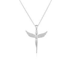 Beneto Sidabrinis pakabukas with zircons Angel TAGS835 / 47L (chain, pendant)