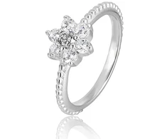Beneto Sidabrinis žiedas su gėle AGG211
