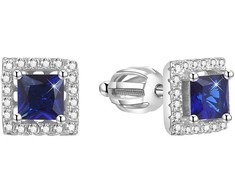Beneto Sidabrinis square earrings AGUP1552S