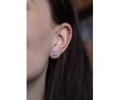 Beneto Sidabrinis square earrings AGUP1553S